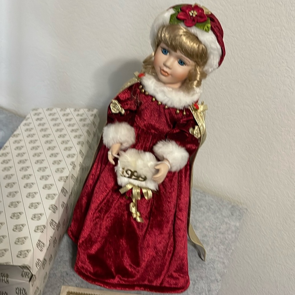 1999 Christmas Doll - Caroline with Stand